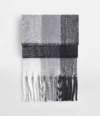 BB494R (B494R) Fluffy Check Scarf Grey check colour image